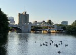 BU Bridge over the Grand Jct Bridge and the Charles River